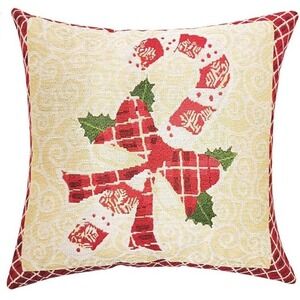 Christmas Pillow Covers Square 18''x18'' Cushion‎ Elements Candy Cane